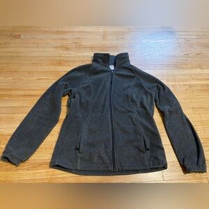 Columbia Women M Medium Charcoal Gray Full-Zip Fleece Jacket